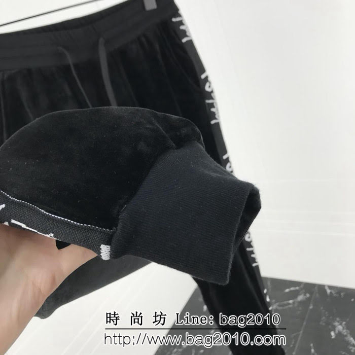 Y-3山本耀司 18年秋冬季新款 舒適保暖 男款絲絨加絨套裝 休閒運動必備單品 ydi2078